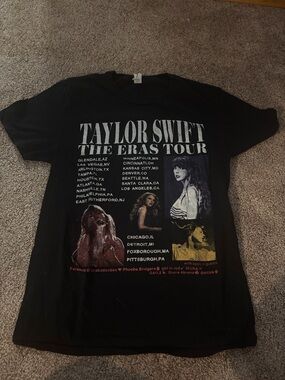 Taylor Swift Black Multicolor Eras Tour Graphic Tee - Bought At Tampa Show